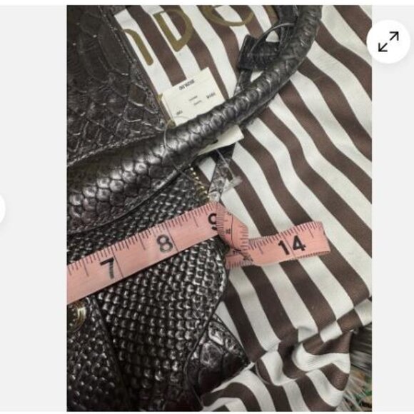 Henri Bendel Black Snakeskin Tote - Picture 13 of 16